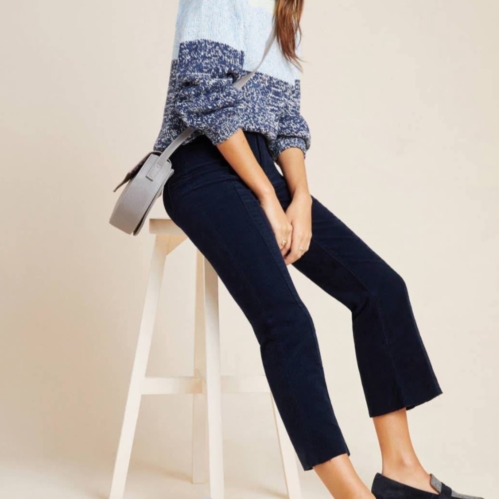 Anthropologie AG Quinne Corduroy Crop Flare Pants